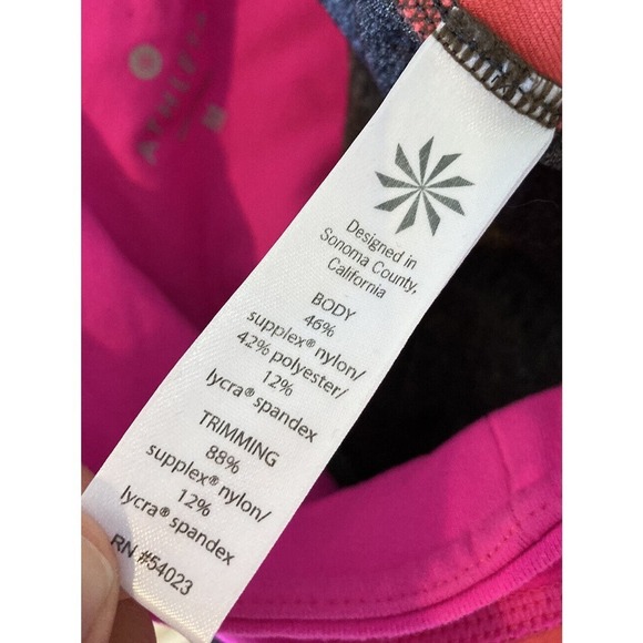 Athleta Crop Leggings Size Medium Women’s Gray Pink - Picture 4 of 9